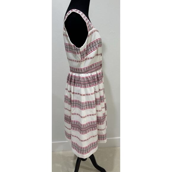 GAL MEETS GLAM Ashton Pink Striped Sleeveless Dress - Size 4 - Picture 3 of 9